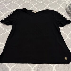Michael Kors Black Short Sleeve Top